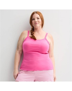 Пижамная майка больших размеров, цвет pink theme Sonoma goods for life