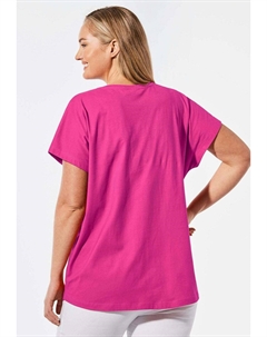 Футболка базовая Mit V-Ausschnitt, розовая Goldner