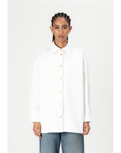 Блузка на пуговицах NINA OVERSHIRT MILKYWAY, белый 7 for all mankind