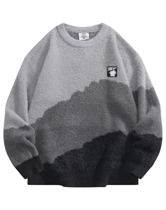 Свитер унисекс, светло-оливковый [в полоску] Crayon shinchan