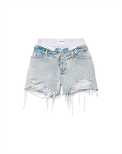 Джинсовые шорты женские голубые Alexander wang