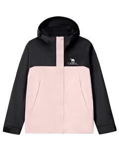 Всепогодная Водостойкая Ветрозащитная Дышащая Теплая Ветровка Женская, Фантом Блэк/Вуд Пёрпл Camel