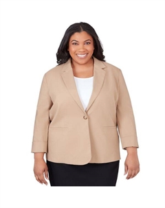 Классическая куртка больших размеров, коричневый Alfred dunner