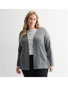 Кардиган с запахом для полных, цвет coal heather Croft & barrow