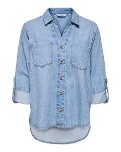 Рубашка, светло-синий деним Only