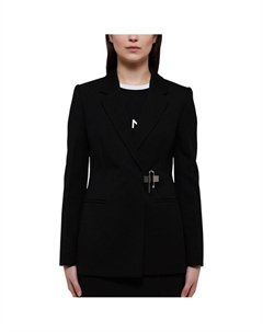 Замок U-образный шерстяной блейзер, черный Givenchy
