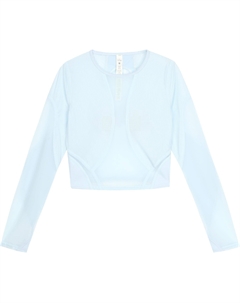 Футболка-кроп, голубой пудровый Lululemon