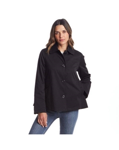 Женский короткий дождевик а-силуэта, черный Gallery