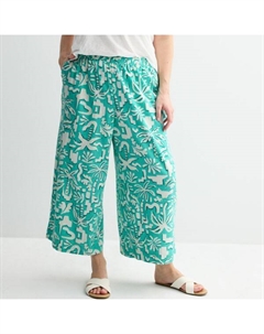 Просторные укороченные брюки, цвет aqua teal palm Sonoma goods for life