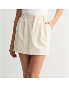 Мини-юбка со складками спереди для юниоров, белый So