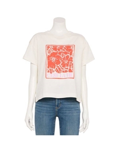 Женская адаптивная футболка свободного кроя, цвет red floral graphic Sonoma goods for life