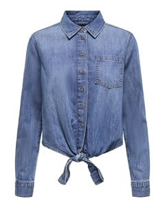 Рубашка, Средне-синий деним Only