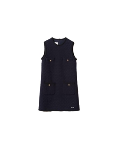 Платье без рукавов женское синее Miu miu