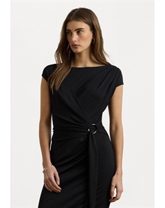 Платье из джерси RING TRIM JERSEY CAP SLEEVE DRESS - Cocktail dress / Party dress, черный Lauren ralph lauren