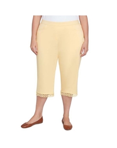 Капри с декором для комфорта и обаяния плюс сайз, цвет buttercup Alfred dunner