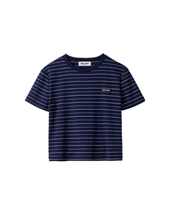 Футболка женская синяя Miu miu