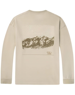 Футболка унисекс с рукавом дроп-шиплер коричневая Columbia