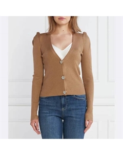 Приталенный кардиган, коричневый Liu jo