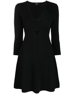 Платье мини с вырезом, черный Theory
