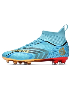 Футбольные бутсы FG с длинными шипами для натурального покрытия противоскользящие износостойкие унисекс Aqua, цвет Aqua Double dice
