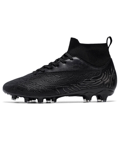 Резиновые короткие шипы искусственный грунт амортизирующие противоскользящие износостойкие футбольные бутсы унисекс черные длинные шипы, цвет Black Long Stud Double dice