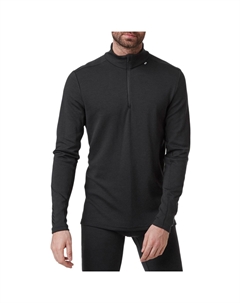 Базовый топ Lifa Merino Midweight 1/2 Zip Base Layer, черный Helly hansen
