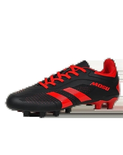 Скользоустойчивые износостойкие футбольные бутсы унисекс черно-красные с длинными шипами, цвет Black Red Long Stud Tonybear