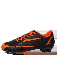 Футбольные бутсы унисекс мидтоп черные оранжевые с длинными шипами, цвет Black Orange Long Stud Tonybear