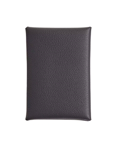 Кардхолдер Calvi Duo из кожи телёнка Evercolor Женский 85 Ardoise Slate Gray HERMES Hermès
