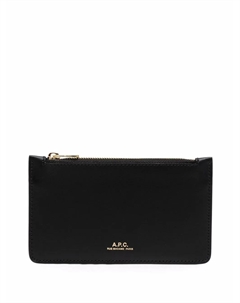 Кошелек на молнии с логотипом, черный A.p.c.