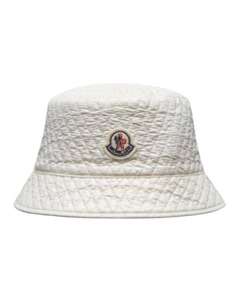 Нейлоновая панама женская белая, White Moncler