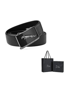 Кожаный ремень мужской 3.5 см, Black Jaguar