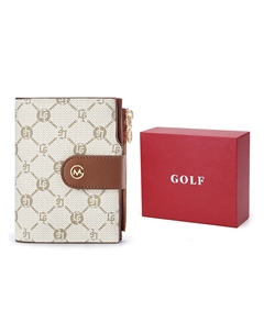 Визитница Документница Кошелек для монет Женский кошелек Мультиколор, Ecru & Brown Golf