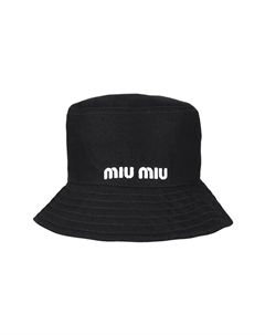 Черная женская панама из полиэстера, Black Miu miu