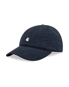 Хлопковая вельветовая бейсболка мужская тёмно-синяя, Dark Blue Carhartt wip