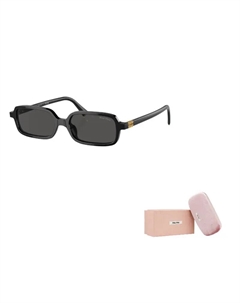 Прямоугольные солнцезащитные очки в оправе, Black Miu miu