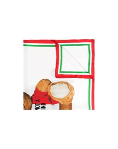 Шёлковый шарф женский белый, White Moschino