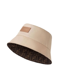 Двусторонняя панама с узором ff, коричневый Fendi