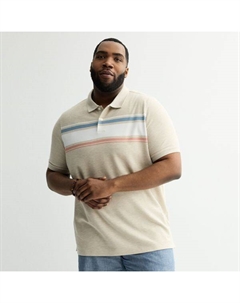 Большая и высокая классическая пике-поло, цвет oat stripe Sonoma goods for life