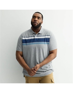 Большая и высокая классическая пике-поло, цвет grey chest stripe Sonoma goods for life