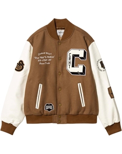 Пуховик-бомбер с утками на пуговицах, Brown Carhartt wip