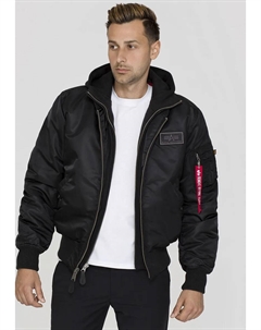Куртка-бомбер "MA-1 D-TEC", с капюшоном, цвет 515 Black Alpha industries