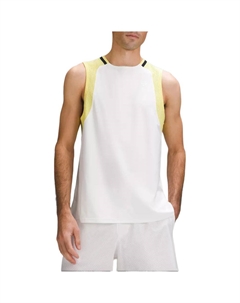 Футболка теннисная мужская, белый/ярко-желтый/белый/сияющий желтый Lululemon