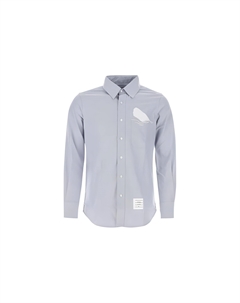 Футболка светло-голубая из коллекции ранней осени FW23 Thom browne