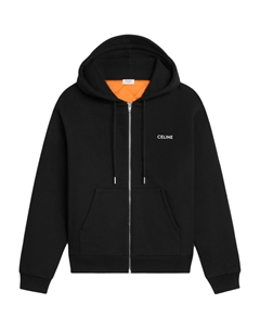 Стеллаж Стеганый худи на молнии, черный Celine