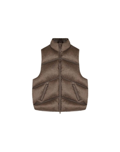 Футболка с высоким воротником на молнии и стёганой подкладкой, коричневый Represent