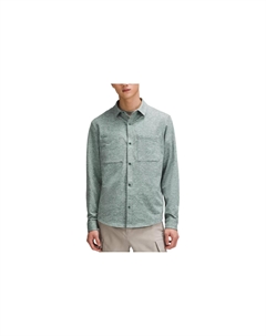 Рубашка на пуговицах мужская Lululeman, комбинированный цвет костяной белый/HDBO Lululemon