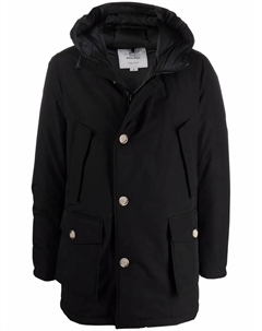Пуховик с капюшоном, черный Woolrich