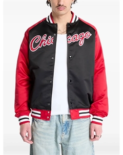 Бомбер с вышивкой, черный Mitchell and ness