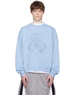 Свитшот с медведем-программистом, синий We11done